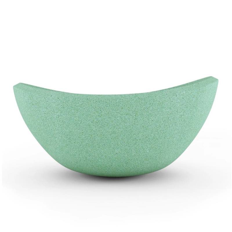 Wave Tabletop Concrete Planter - Mint